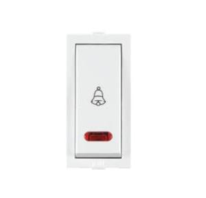 Anchor Roma Classic Flat Switch Bell Push With Neon 20925 10A 1 Module White