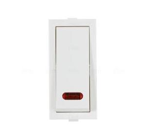 Anchor  Roma Classic Flat Switch 1 Way With Indicator 20932 20A 1 Module White