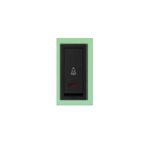 Anchor  Roma Classic Flat Bell Push Switch With Neon 20925MB 10A 1 Module Matt Black
