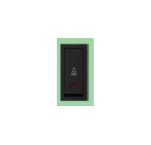 Anchor  Roma Classic Flat Bell Push Switch With Neon 20925MB 10A 1 Module Matt Black