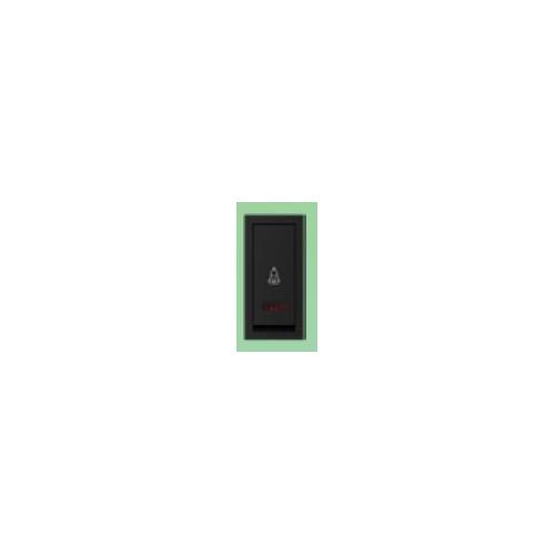 Anchor  Roma Classic Flat Bell Push Switch With Neon 20925MB 10A 1 Module Matt Black