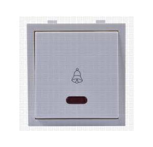 Anchor Roma Classic Flat Switch Bell Push With Indicator 20935S 10A 2 Module Silver