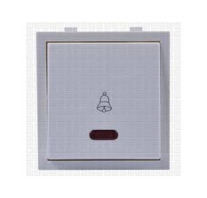 Anchor Roma Classic Flat Switch Bell Push With Indicator 20935S 10A 2 Module Silver