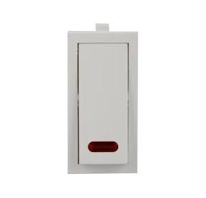 Anchor Roma Classic Flat Switch 1 Way With Indicator 20932S 20A 1 Module Silver