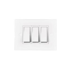 Anchor Roma Classic Deko Plates (Single Mounting Plate) 21350WH 8 Module Square White