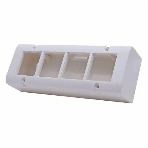 Anchor Roma Classic Surface Box With Plate 8M Horizontal (White) 35196