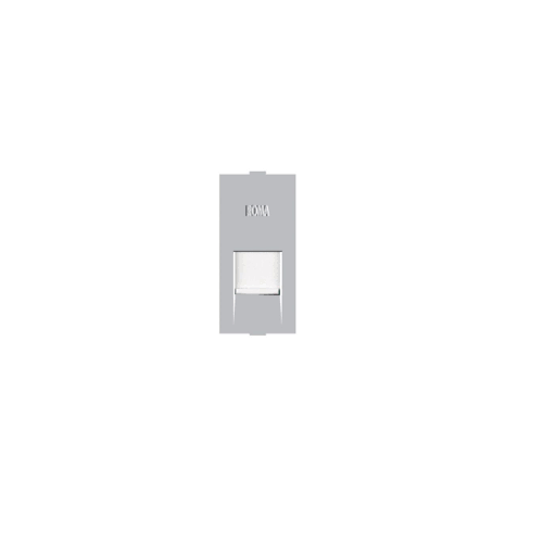 Anchor Roma Classic RJ11 Tel Jack Single With Shutter 20857S Silver