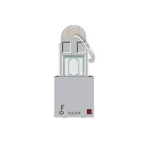 Anchor Roma Classic Main Switch With Key Ring Tag 21770S 32A DP Silver
