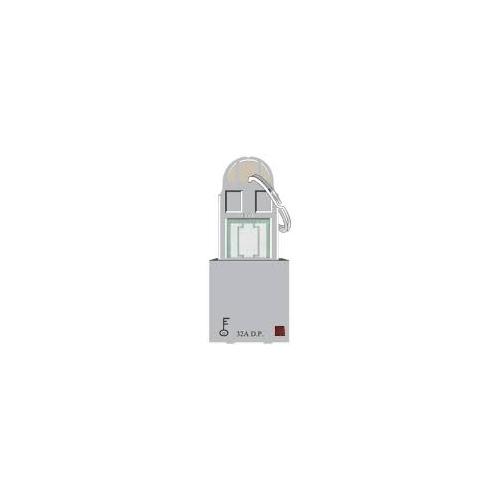 Anchor Roma Classic Main Switch With Key Ring Tag 21770S 32A DP Silver