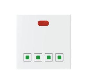 Anchor Roma Urban Modular Touch 1Way 4 Switches With Remote 71004-RC 400W, 240V White
