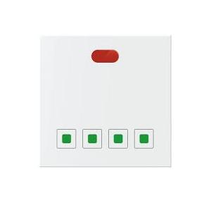 Anchor Roma Urban Modular Touch 1Way 4 Switches With Remote 71004-RC 400W, 240V White