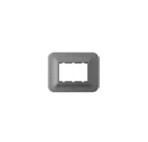 Anchor Roma Urban Cover Plate With Base Frame Laurel 66888GB 8 Module Square Graphite Black Curve Design