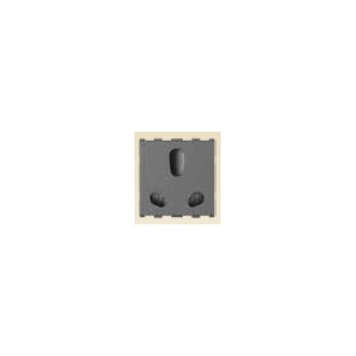 Anchor Roma Urban Twin Socket With Safety Shutter 66455GB 6A/16A 2 Module ISI Graphite Black