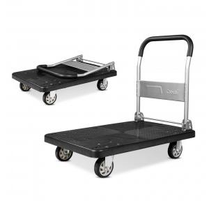 Corvids  Portable Plastic Folding Hand Platform Trolley  400 Kg  | Industrial Dolly Cart with 360° Rotating