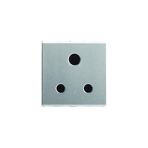 Anchor Roma Urban 3Pin Round Socket  66404S With Saftey Shutter 16A 2 Module ISI Silver