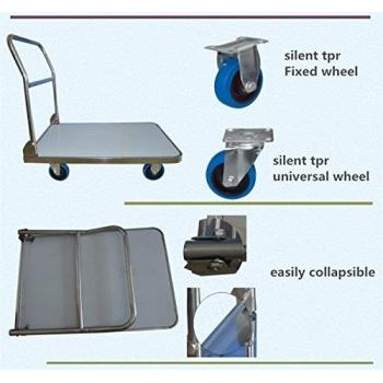 Bigapple Heavy Weight King Folding Trolley Stainless Steel with Protective Film WH1-500-SSPF, 500KG