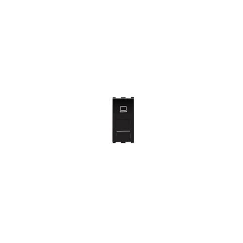 Anchor Roma Urban RJ45 Receptor With Shutter 66555B 1 Module Black