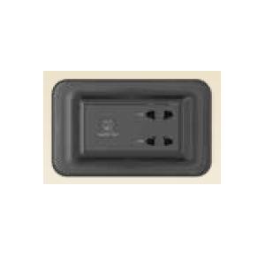 Anchor Roma Urban Shaver Socket With Transformer (With 4 Module Curve Plate) 66704B 20VA White Black