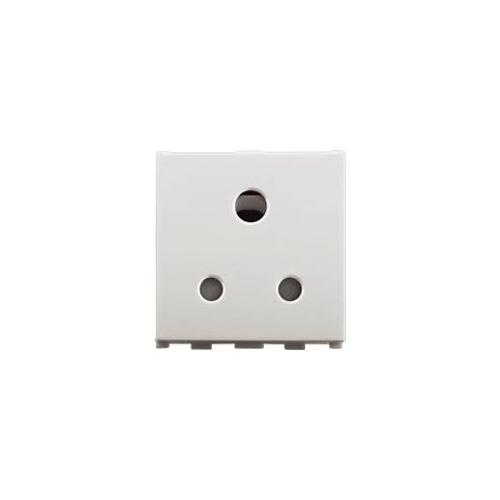 Anchor Roma Urban 3Pin Round Socket With Saftey Shutter 66404 16A 2 Module ISI White
