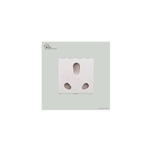Anchor Roma Urban Twin Socket With Saftey Shutter 66406 6A/16A 3 Module ISI White