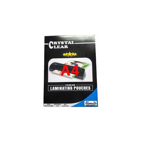 Crystal Clear  Lamination Pouches A4 Size 125 Microns  Pack of 100