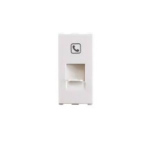 Anchor Roma Urban RJ11 Tel Jack Single With Shutter 66551 1 Module White