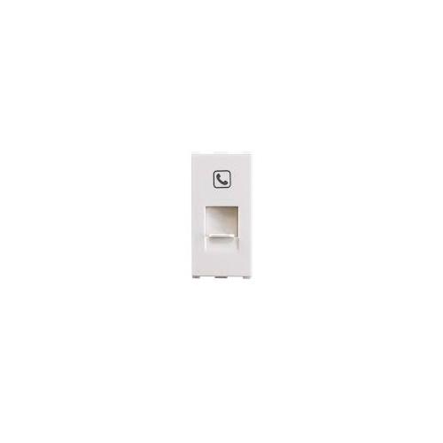 Anchor Roma Urban RJ11 Tel Jack Single With Shutter 66551 1 Module White