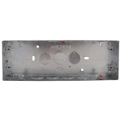 Anchor Roma Horizontal Rust Coated Concealed Galvanised Metal Box, 18 Gauge, 8 or 9 M, 35683