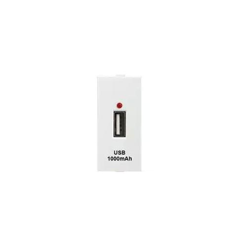Anchor Roma Urban USB A Charger Single Port 66715 (2.1A 5V DC) 1 Module (CRS Certified) White