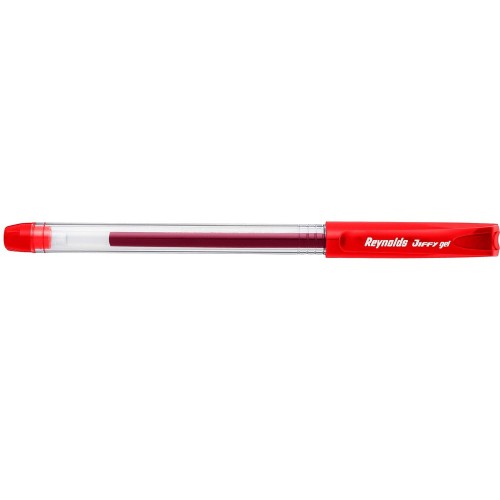 Reynolds Jiffy Gel Pen 0.5mm Red (Pack of 5 pcs)