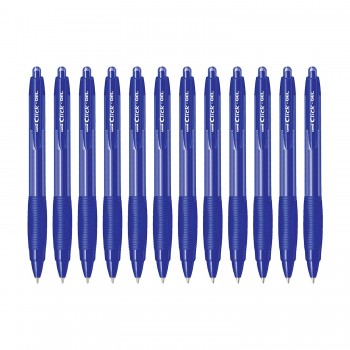 Uni-Ball Click Gel Pen Blue 0.7mm Pack of 12
