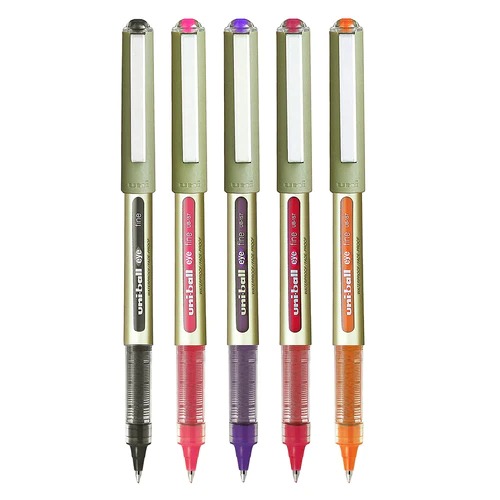 Uni Ball Roller Ball Pen UB157 Eye 0.7mm Assorted Colours (Pack of 10)