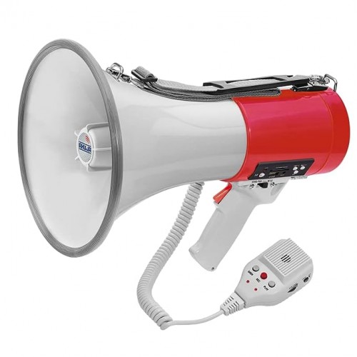Ahuja PA Megaphone AM-25DP With In built Recording and Playback USD Option Type Outdoor, Indoor Shoulder Sling & Handgrip Handheld Battery Operated Multicolor