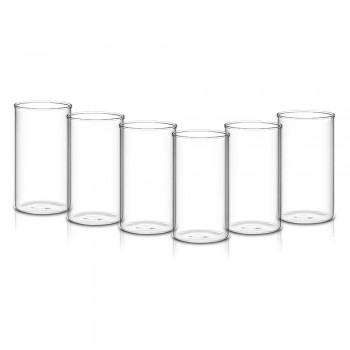 Borosil Glass Tumbler Vision Water, Transparent Borosillicate 350ml Pack of 6