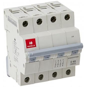 Havells 8 Way SPN Distribution Box with Havells 63A 4P MCB (1 Nos) and Havells 20A Single Pole MCB (3 Nos)