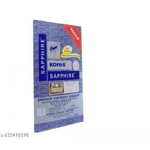 Kores Pen/Pencil Carbon Paper A3 Sapphire Blue (Pack of 100 Sheets)