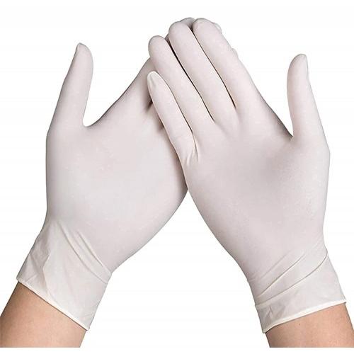 Surgical Disposable Hand Gloves D Staller White 1Pair Latex Material