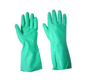 Rubber Hand Gloves 11inch Green 1 Pair