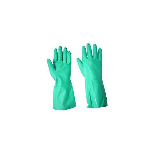 Rubber Hand Gloves 11inch Green 1 Pair