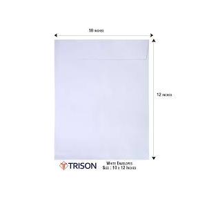 Trison White Envelopes 12x10 inch (Pack of 100)