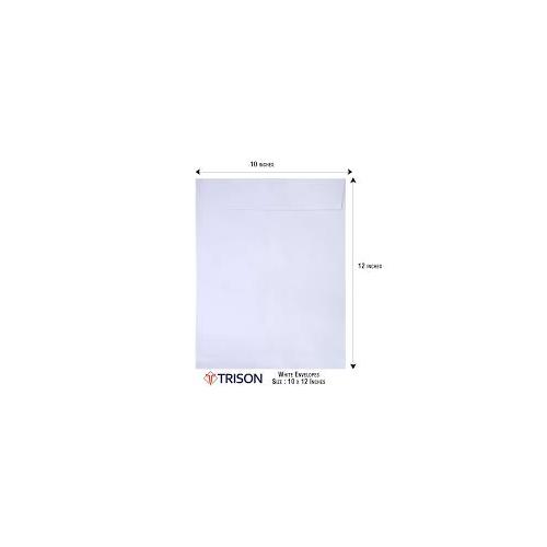 Trison White Envelopes 12x10 inch (Pack of 100)
