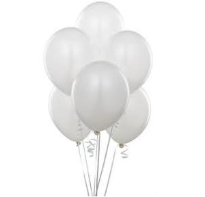 Tiger Balloons Medium Size White Pack of 50