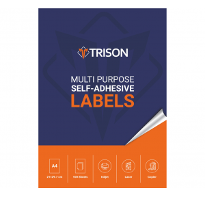 Trison Self-Adhesive Labels ST-02 A4 Size 199.6 x 143.5mm(100 Sheets)