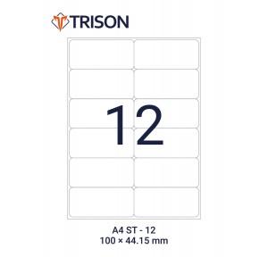 Trison Self-Adhesive Labels ST-12 100 Sheets