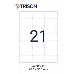 Trison Self-Adhesive Labels ST-21 100 Sheets