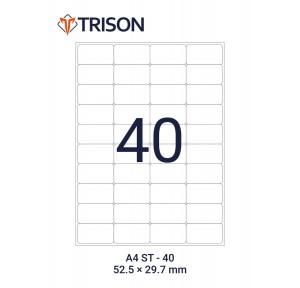 Trison Self-Adhesive Labels ST-40 100 Sheets