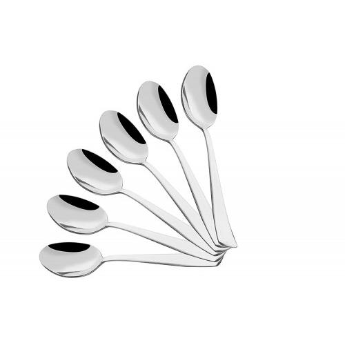 Shapes Artic Stainless Steel Mirror Finish 12 cm Tea Spoon (Pack of 12 Pcs)