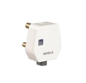 Havells Flat Plugtop AHLGWXW163 With Indicator White 3 Pin 16A
