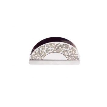 Napkin Holder D Shape Stainless Steel Size: 15 x 2 x 8 CM (6 Inches) Colour: Silver