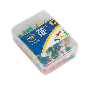 Worldone Push Pin WPS080C Pack of 50 Pcs